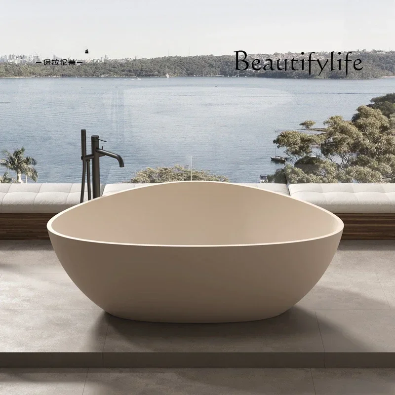 N Artificial stone free-standing triangular arc bathtub hotel homestay couple adult bath
N Artificial stone free-standing triangular arc bathtub hotel homestay couple adult bath