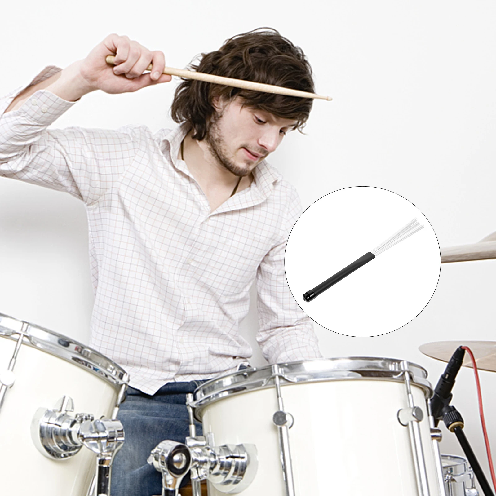 Nylon Drum Brush Drumstick Brushes Practical with Plastic Handle Convenient for Accessories Wire
Nylon Drum Brush Drumstick Brushes Practical with Plastic Handle Convenient for Accessories Wire