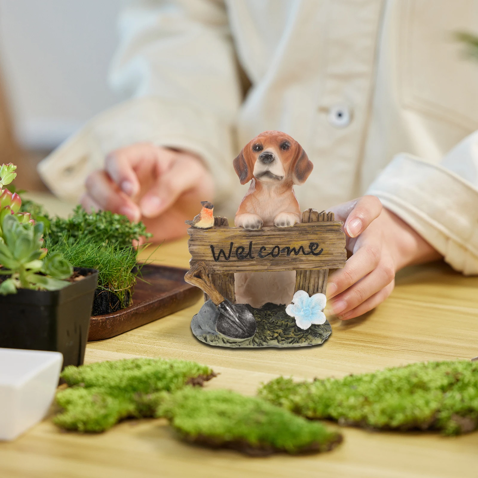 Resin Dog Statue Smooth SurfaceRealistic Animal Figure Garden Decorations Durable Use Art Space Improvement Small Dog Figurine
Resin Dog Statue Smooth SurfaceRealistic Animal Figure Garden Decorations Durable Use Art Space Improvement Small Dog Figurine