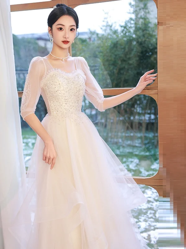 Champagne Long Sve Evening Gown 8th Birthday Adult Ceremony Dr Engagement Dr Spring Wedding Dr Pure Color Prince...
Champagne Long Sve Evening Gown 8th Birthday Adult Ceremony Dr Engagement Dr Spring Wedding Dr Pure Color Prince...