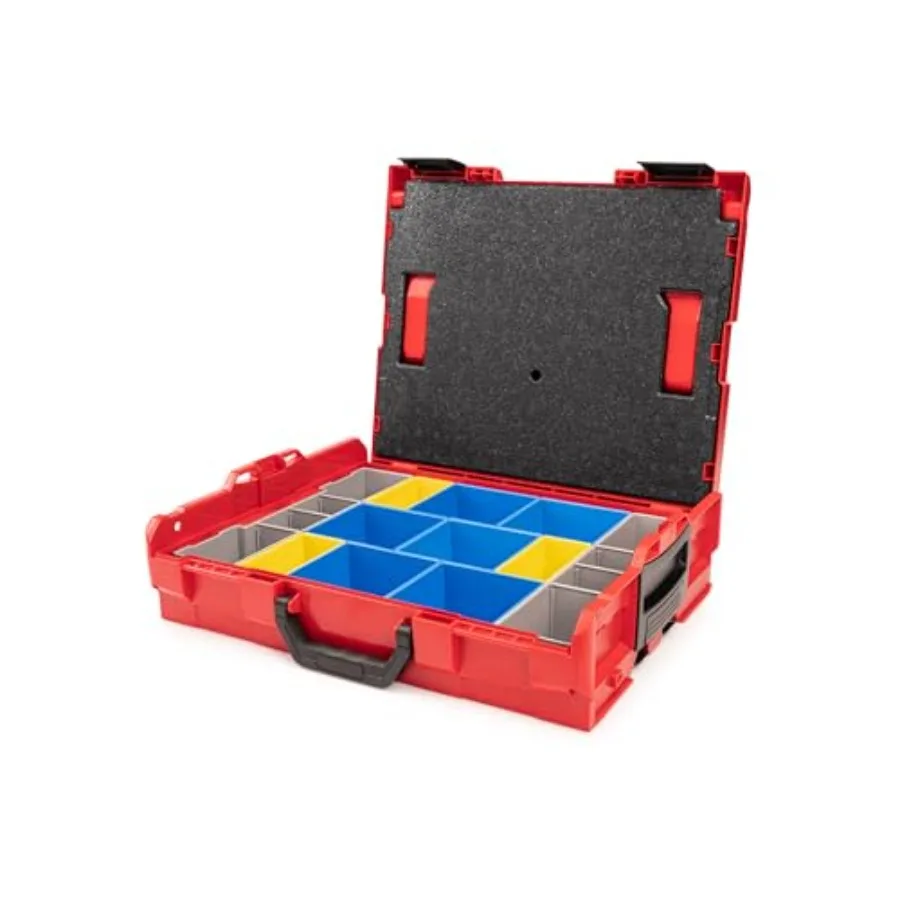 Shallow Stacking Tool Box L-BOXX 1 with 11-Piece Organizer Bin Set and Lid Insert OLB91007
Shallow Stacking Tool Box L-BOXX 1 with 11-Piece Organizer Bin Set and Lid Insert OLB91007