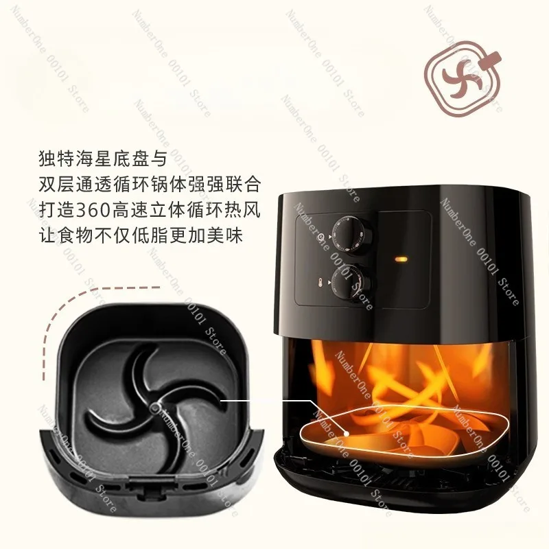 Mechanical Rotary Air Fryer, 4.1L Household Baking Fryer, Multi-functional Cooking Appliance for Healthy Cooking and Baking
Mechanical Rotary Air Fryer, 4.1L Household Baking Fryer, Multi-functional Cooking Appliance for Healthy Cooking and Baking