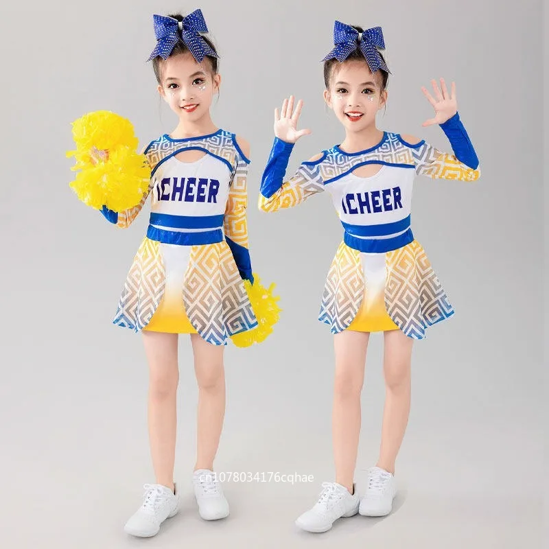 Cheerleading competition uniforms, girls' models, performance uniforms, June 1 children's dance uniforms
Cheerleading competition uniforms, girls' models, performance uniforms, June 1 children's dance uniforms