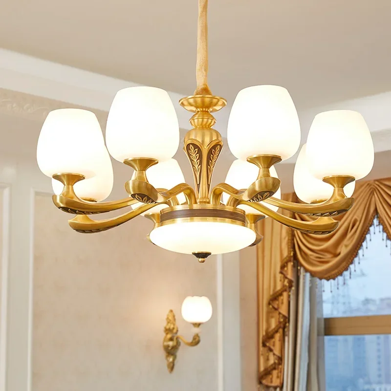 European chandelier atmosphere luxury living room home American restaurant warm romantic bedroom retro copper lamps
European chandelier atmosphere luxury living room home American restaurant warm romantic bedroom retro copper lamps