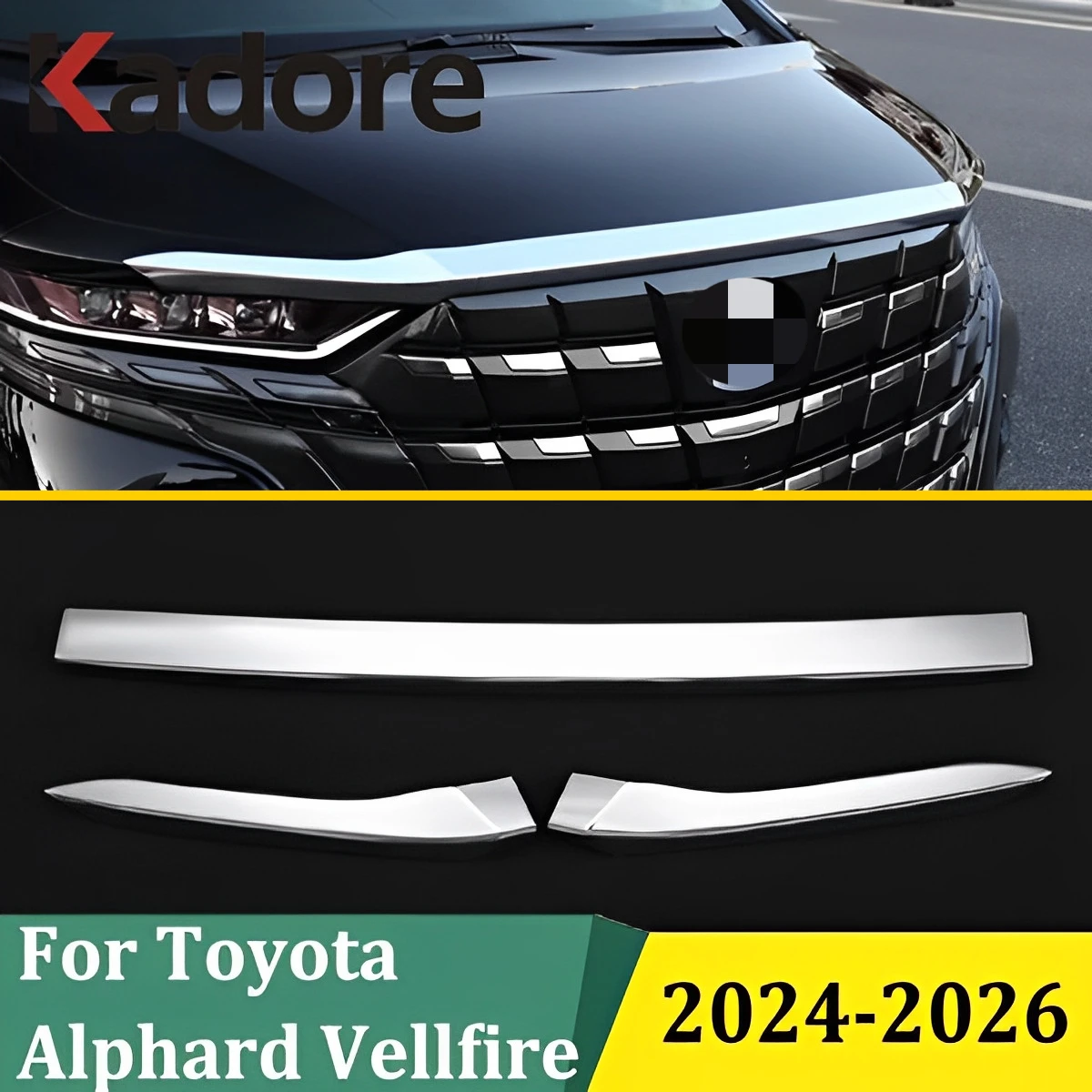 For Toyota Alphard Vellfire 2024 2025 2026 Front Engine Machine Grille Upper Hood Cover Trim Car Styling Accessories
For Toyota Alphard Vellfire 2024 2025 2026 Front Engine Machine Grille Upper Hood Cover Trim Car Styling Accessories