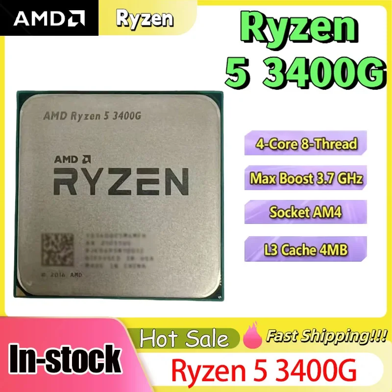 AMD Ryzen 5 3400G R5 3400G AM4 4C8T Base3.7GHz Up To4.2GHz 65W Radeon Vega11 Graphics DDR4 APU Bulk Desktop CPU
AMD Ryzen 5 3400G R5 3400G AM4 4C8T Base3.7GHz Up To4.2GHz 65W Radeon Vega11 Graphics DDR4 APU Bulk Desktop CPU