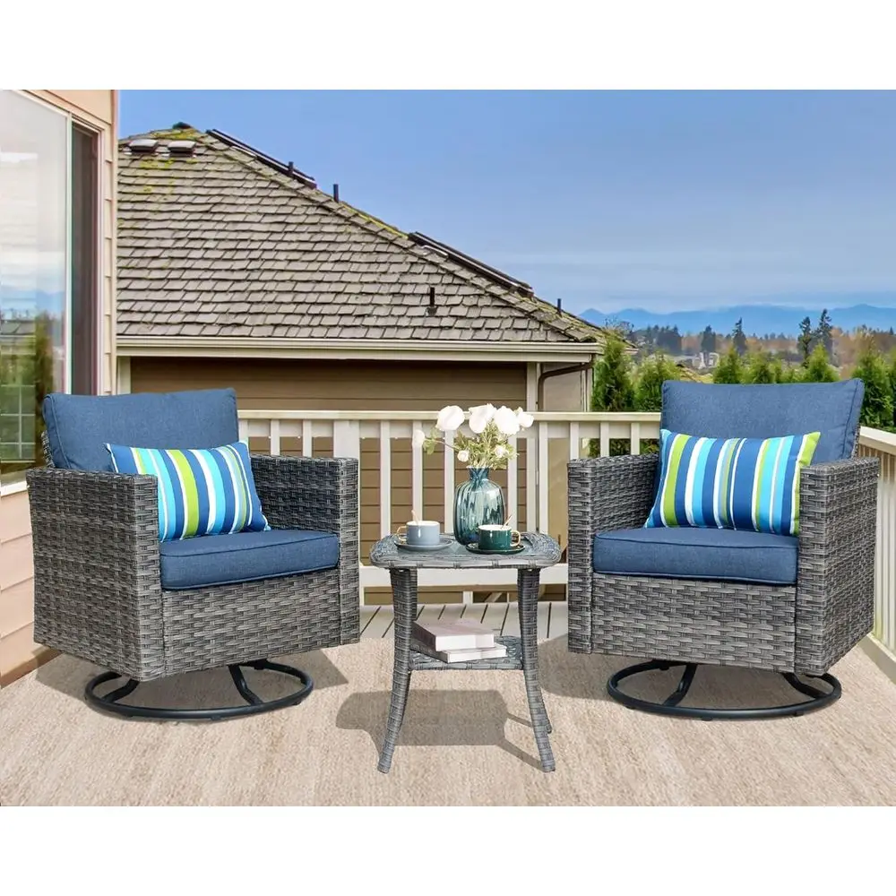 Wicker Outdoor Swivel Bistro Set or 2,3 Piece Patio Rocking Chairs and Table,All Weather Resistant Outside Out Door Rattan Rocke
Wicker Outdoor Swivel Bistro Set or 2,3 Piece Patio Rocking Chairs and Table,All Weather Resistant Outside Out Door Rattan Rocke