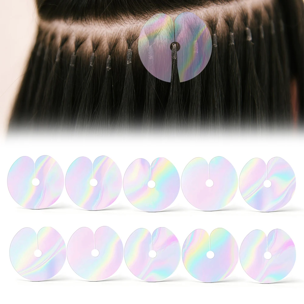 GlamorDove Holographic Heat Shield Guards – Professional K-Tip Hair Extension Protection for Keratin Bond Application
GlamorDove Holographic Heat Shield Guards – Professional K-Tip Hair Extension Protection for Keratin Bond Application