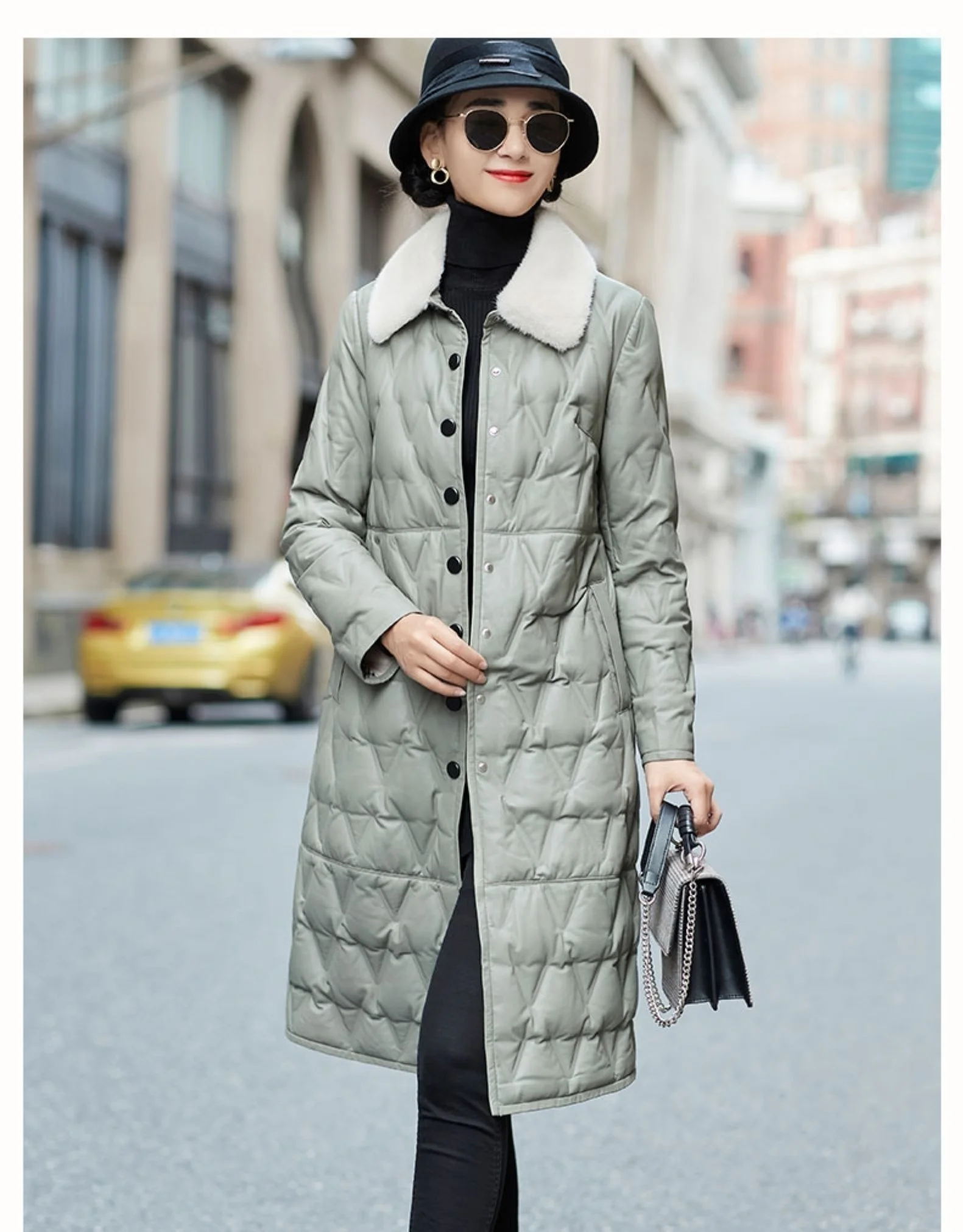 2023 New Mink Fur Collar Coat Female Autumn 90% White Duck Down Women's Down Jacket Real Sheepskin Leather Jackets Wom
2023 New Mink Fur Collar Coat Female Autumn 90% White Duck Down Women's Down Jacket Real Sheepskin Leather Jackets Wom
