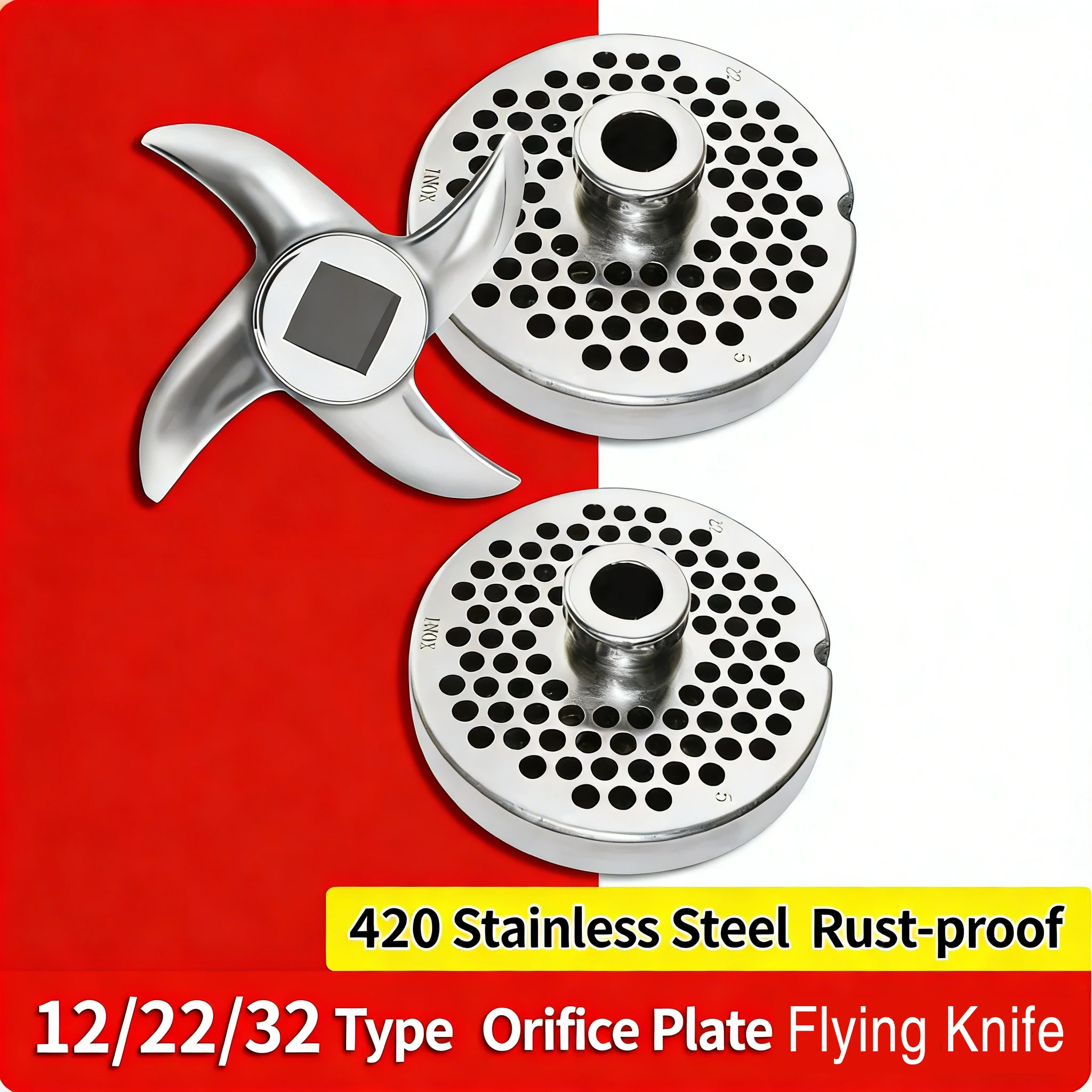 Type 12 Type 22 Type 32 Meat grinder Stainless steel Round knife grate Blade Blade Accessories General Blade tip Set
Type 12 Type 22 Type 32 Meat grinder Stainless steel Round knife grate Blade Blade Accessories General Blade tip Set