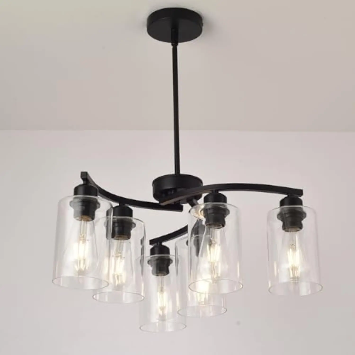 Black Chandelier for Dining Room Light Fixture, 6-Light Modern Farmhouse Chandelier, Industrial Ceiling Hanging Pendant Lights
Black Chandelier for Dining Room Light Fixture, 6-Light Modern Farmhouse Chandelier, Industrial Ceiling Hanging Pendant Lights