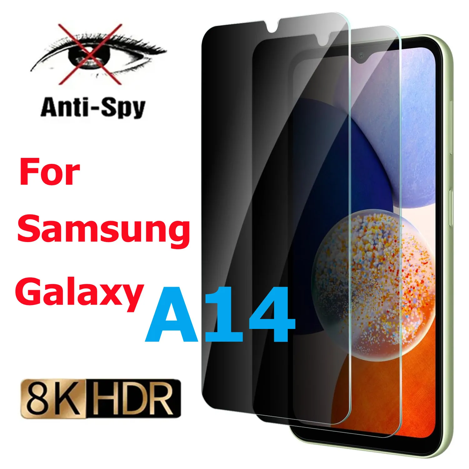 For Samsung Galaxy A14 Privacy membrane Anti Spy Screen Protector Privacy Glass Film
For Samsung Galaxy A14 Privacy membrane Anti Spy Screen Protector Privacy Glass Film