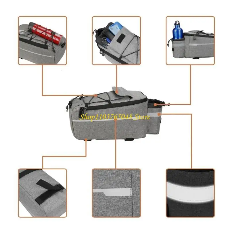 R53E Bike Rear Rack Bag Waterproof Bicycles Saddle Pannier Bag Cycling Trunk Bag with Cups Holder for Outdoor Travel Commutes
R53E Bike Rear Rack Bag Waterproof Bicycles Saddle Pannier Bag Cycling Trunk Bag with Cups Holder for Outdoor Travel Commutes