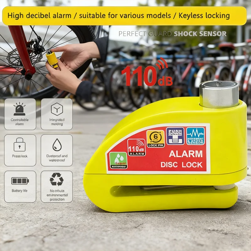 Waterproof Bicycle Scooter Disc Brake Lock Anti-Theft Aluminum Alloy Safety Lock Suitable for Bicycles Mopeds Safety Protection
Waterproof Bicycle Scooter Disc Brake Lock Anti-Theft Aluminum Alloy Safety Lock Suitable for Bicycles Mopeds Safety Protection