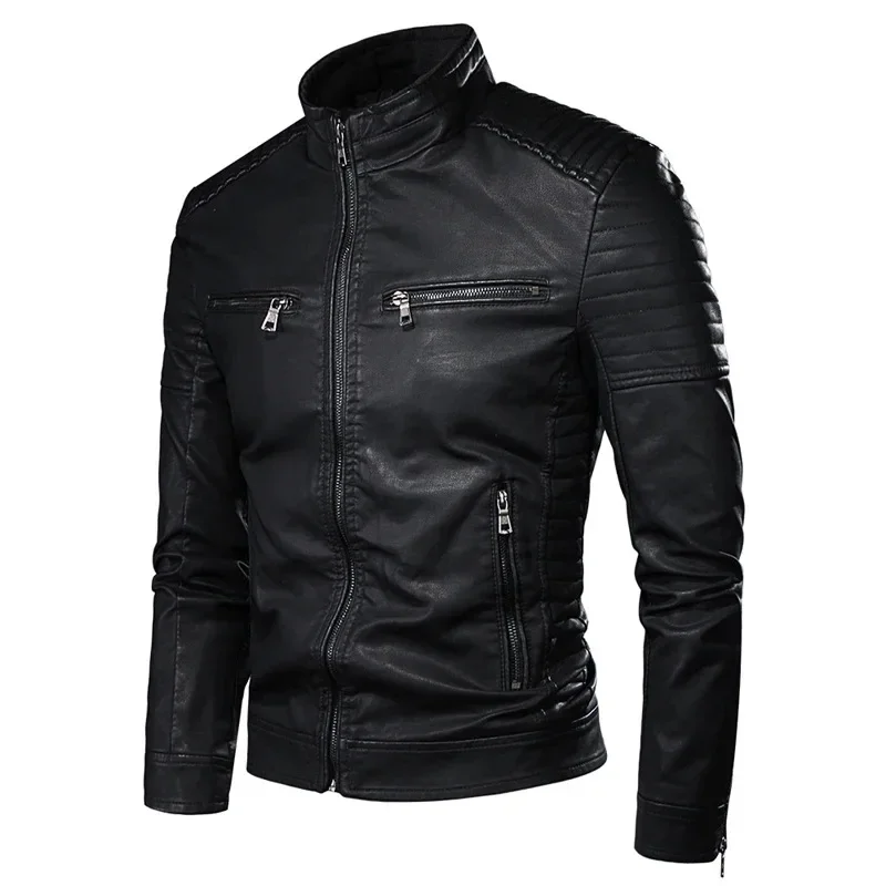 New Causal Vintage Trend Warm Men Spring Outfit Design Motor Biker Pocket PU Leather Jacket Brand High Quality Leather Jacket
New Causal Vintage Trend Warm Men Spring Outfit Design Motor Biker Pocket PU Leather Jacket Brand High Quality Leather Jacket