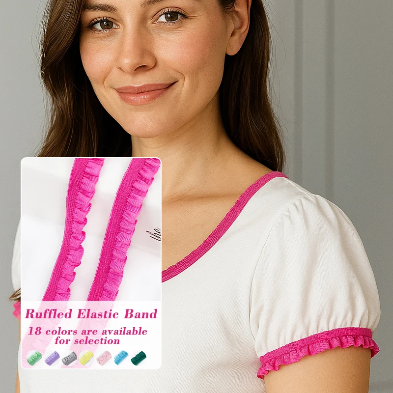 10/20/45M 10mm Pleated Elastic Band Lace Trim Garment Skirt Decor Rubber Bands Dresses Handbags Stretch Tape Sewing Accessories
10/20/45M 10mm Pleated Elastic Band Lace Trim Garment Skirt Decor Rubber Bands Dresses Handbags Stretch Tape Sewing Accessories