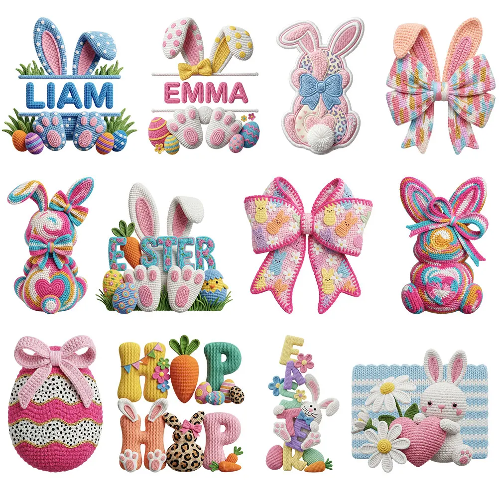 Heat Transfer Ink Wash Water-Washable Clothing Patches Custom Easter Bunny T-Shirt Patch Bow Tie Rabbit Casual Women Tops
Heat Transfer Ink Wash Water-Washable Clothing Patches Custom Easter Bunny T-Shirt Patch Bow Tie Rabbit Casual Women Tops