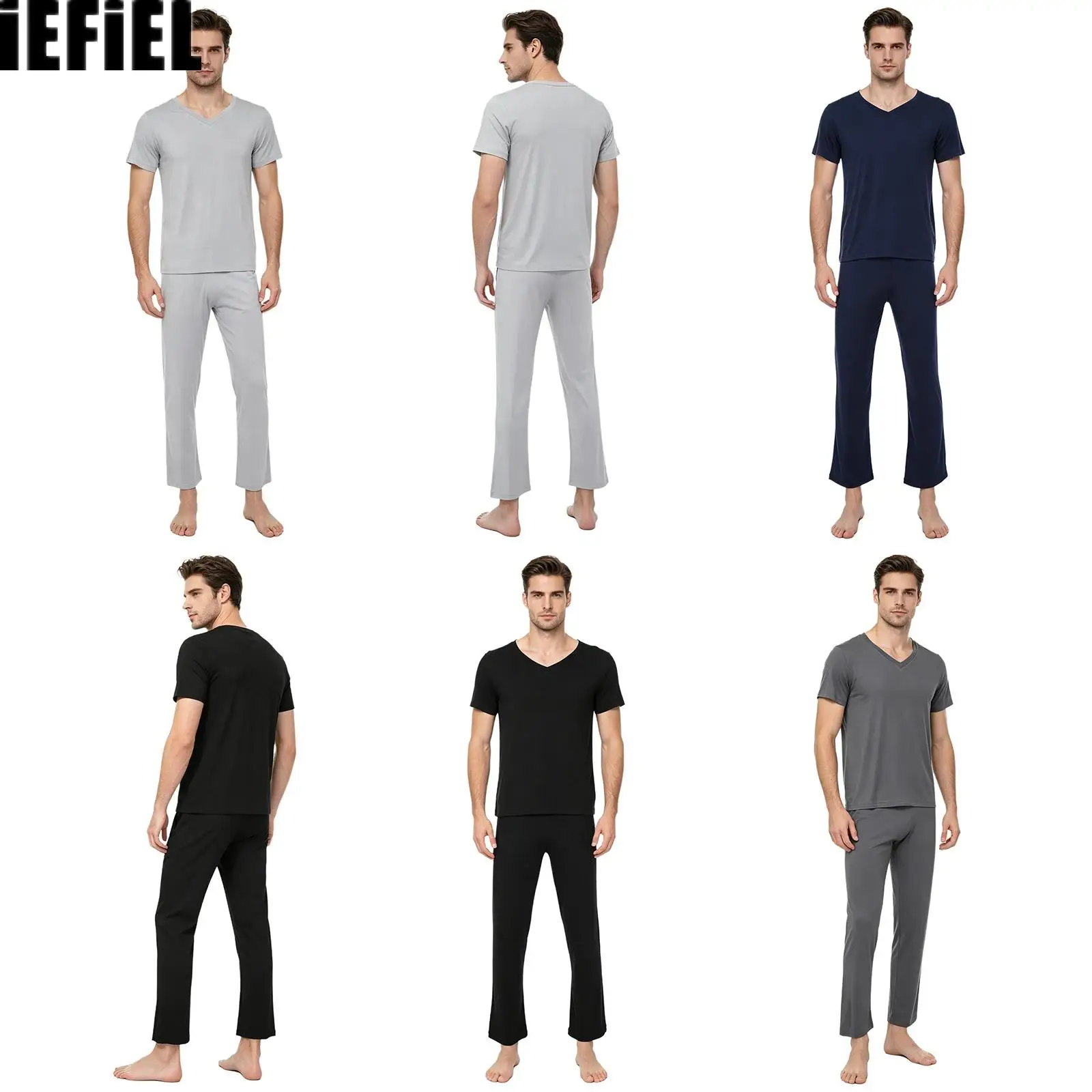 Men Yoga Dance Set Training Tee And Pants Outfit V Neck Short Sleeve T-shirt Top Elastic Waistband Straight-leg Trousers Set
Men Yoga Dance Set Training Tee And Pants Outfit V Neck Short Sleeve T-shirt Top Elastic Waistband Straight-leg Trousers Set
