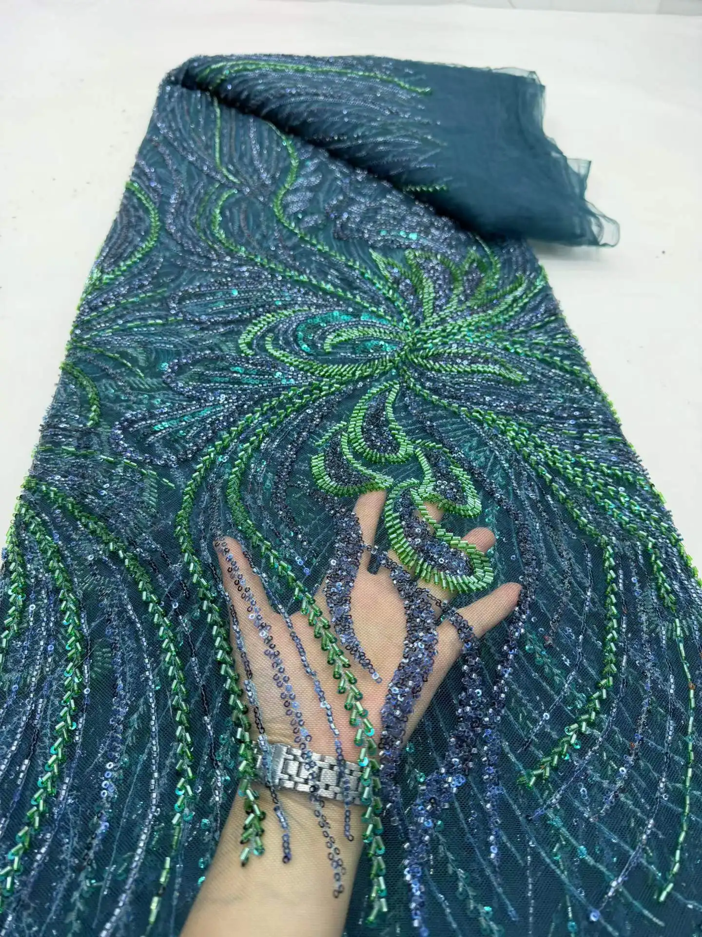 Newest African Beaded Lace Fabric 2026 High Quality French Nigerian Sequins Ladies Dress Lace Fabric Party Dinner Material
Newest African Beaded Lace Fabric 2026 High Quality French Nigerian Sequins Ladies Dress Lace Fabric Party Dinner Material