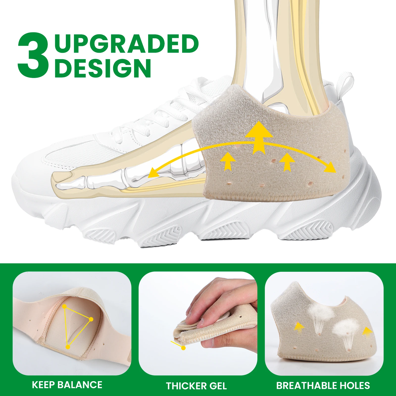 2/4/6Pcs Beige Plantar Fasciitis Silicone Heel Protector Women Men Heels Spur Ache Dry Cracked Foot Heel Support Cushion Insert
2/4/6Pcs Beige Plantar Fasciitis Silicone Heel Protector Women Men Heels Spur Ache Dry Cracked Foot Heel Support Cushion Insert