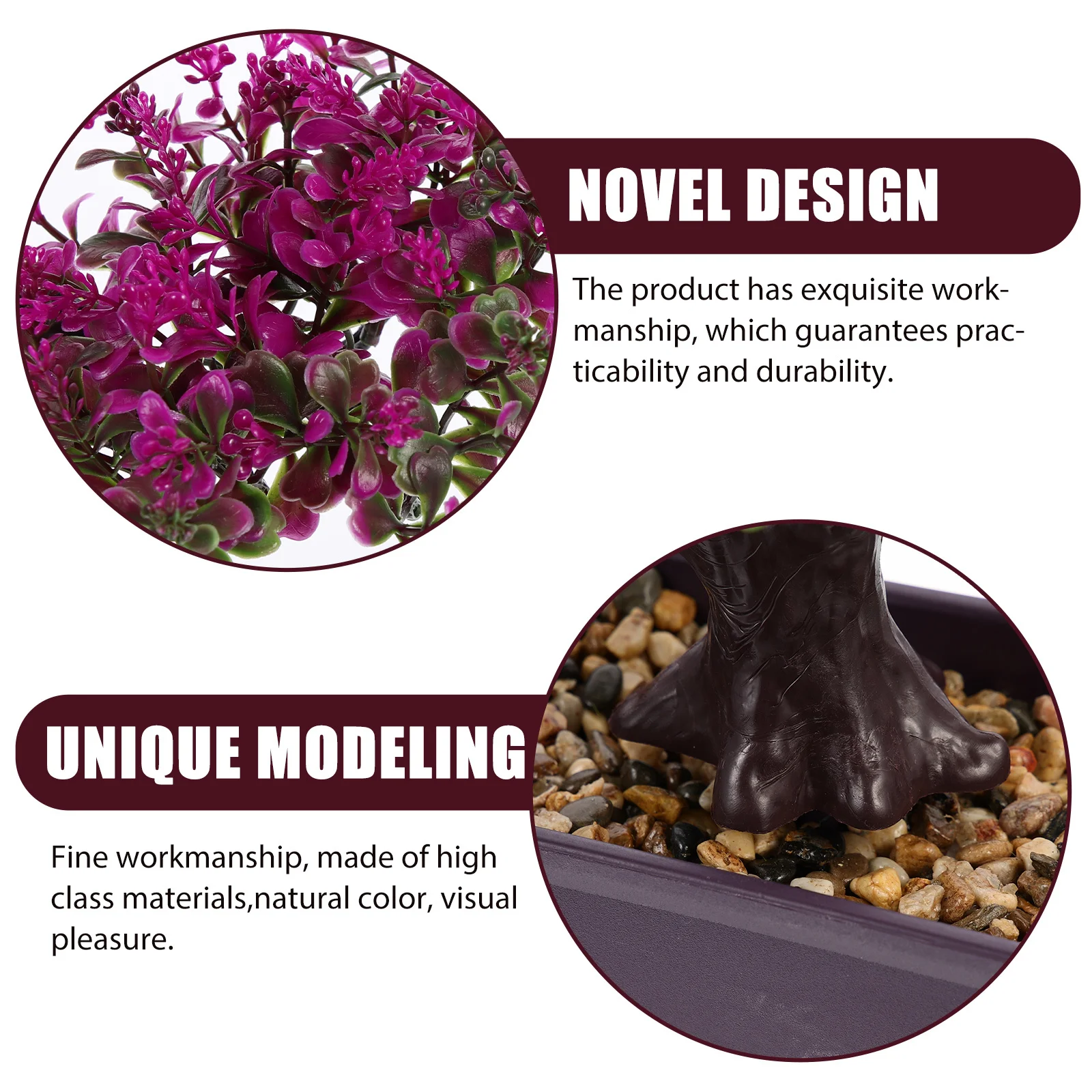 Artificial Plants Decor Bonsai Statue Exquisite Workmanship Material Realistic Fake Potted Plants Suitable for Living
Artificial Plants Decor Bonsai Statue Exquisite Workmanship Material Realistic Fake Potted Plants Suitable for Living