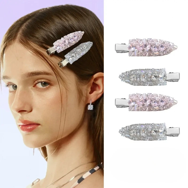 Shiny Rhinestones Hair Clip Women Girls Crystal Bangs Hairpin Geometric Waterdrop Shaped Seamless Duckbill Clip Hair Accessories
Shiny Rhinestones Hair Clip Women Girls Crystal Bangs Hairpin Geometric Waterdrop Shaped Seamless Duckbill Clip Hair Accessories
