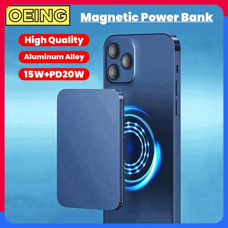 10000mAh Alloy Magnetic Powerbank PD20W Wireless Fast Charging External Battery For iPhone Xiaomi Samsung For Magsafe Power Bank
10000mAh Alloy Magnetic Powerbank PD20W Wireless Fast Charging External Battery For iPhone Xiaomi Samsung For Magsafe Power Bank
