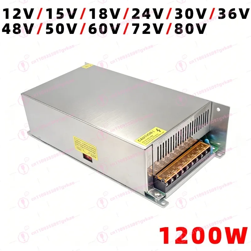 Блок питания/трансформатор 1200 Вт, AC110V/220V в DC12V 15V 24V 36V 48V 50V 60V 80V для светодиодных лент и систем видеонаблюдения
Блок питания/трансформатор 1200 Вт, AC110V/220V в DC12V 15V 24V 36V 48V 50V 60V 80V для светодиодных лент и систем видеонаблюдения