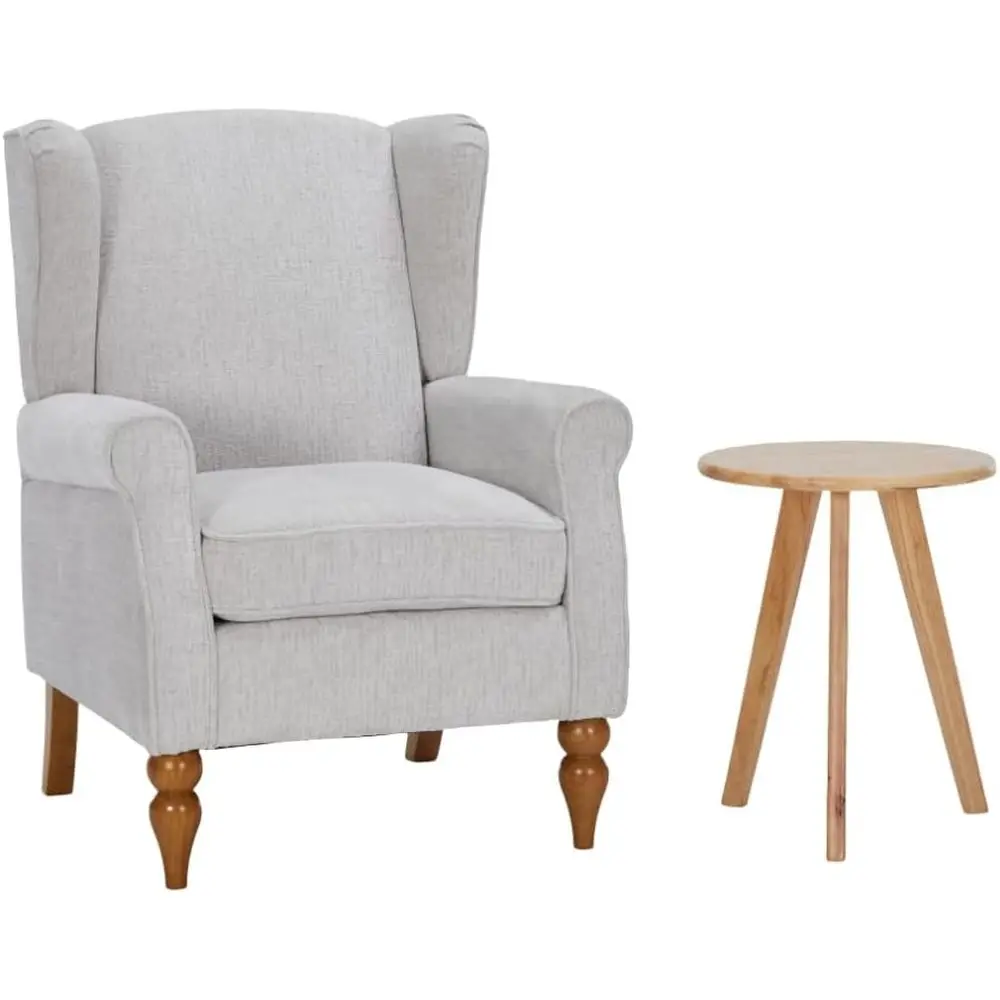 High Wingback Chair with Solid Wood Coffee Table Set, Ideal for Living Room, Club, or Home Relaxation, Beige
High Wingback Chair with Solid Wood Coffee Table Set, Ideal for Living Room, Club, or Home Relaxation, Beige