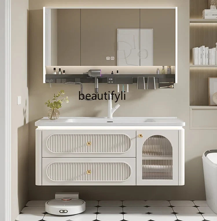 YH French Bathroom Cabinet Ceramic Whole Washbin Combination Multifunctional Storage Washstand Bathroom Cabinet
YH French Bathroom Cabinet Ceramic Whole Washbin Combination Multifunctional Storage Washstand Bathroom Cabinet