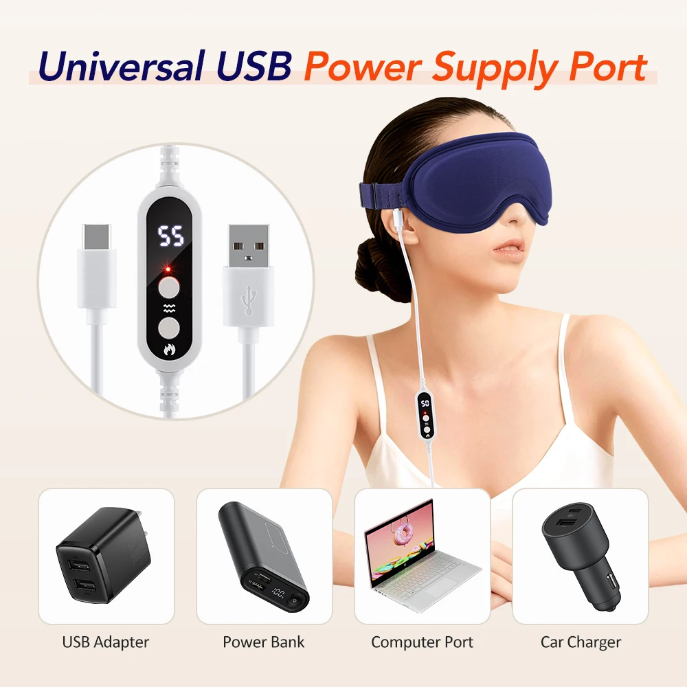 Smart 3D Eye Massager with 5-Level Hot Compress And 6 Vibration Modes for Eye Care Reduces Strain Improves Sleep
Smart 3D Eye Massager with 5-Level Hot Compress And 6 Vibration Modes for Eye Care Reduces Strain Improves Sleep