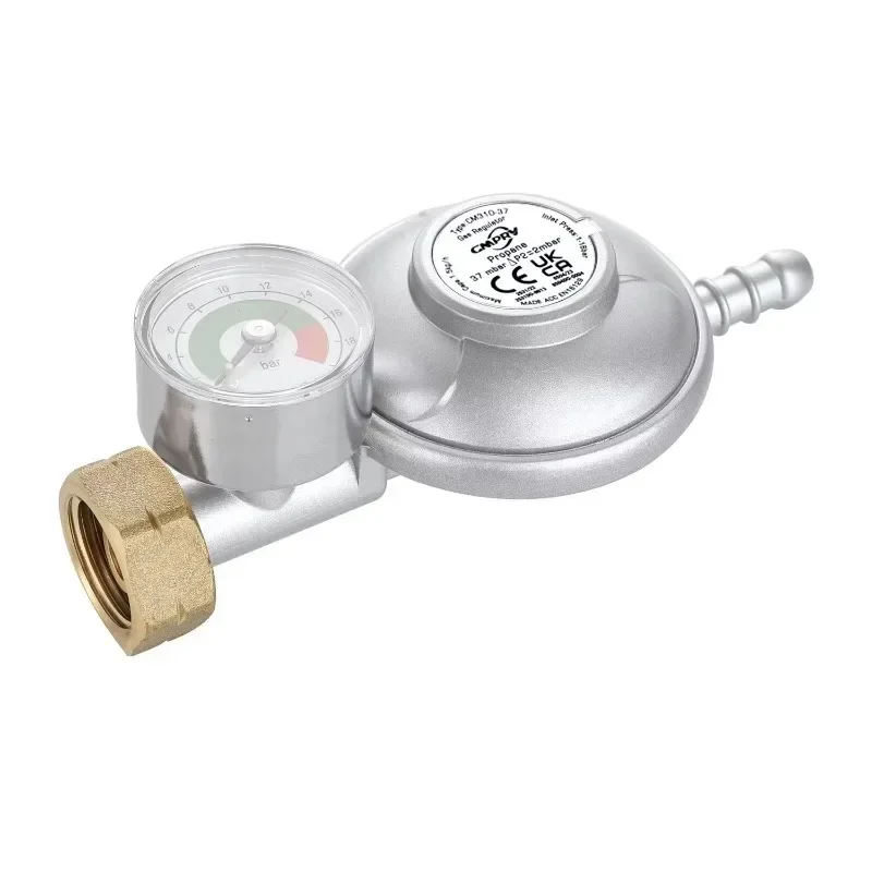 Low pressure g as regulator with pressure gauge for household camping or portable use
Low pressure g as regulator with pressure gauge for household camping or portable use
