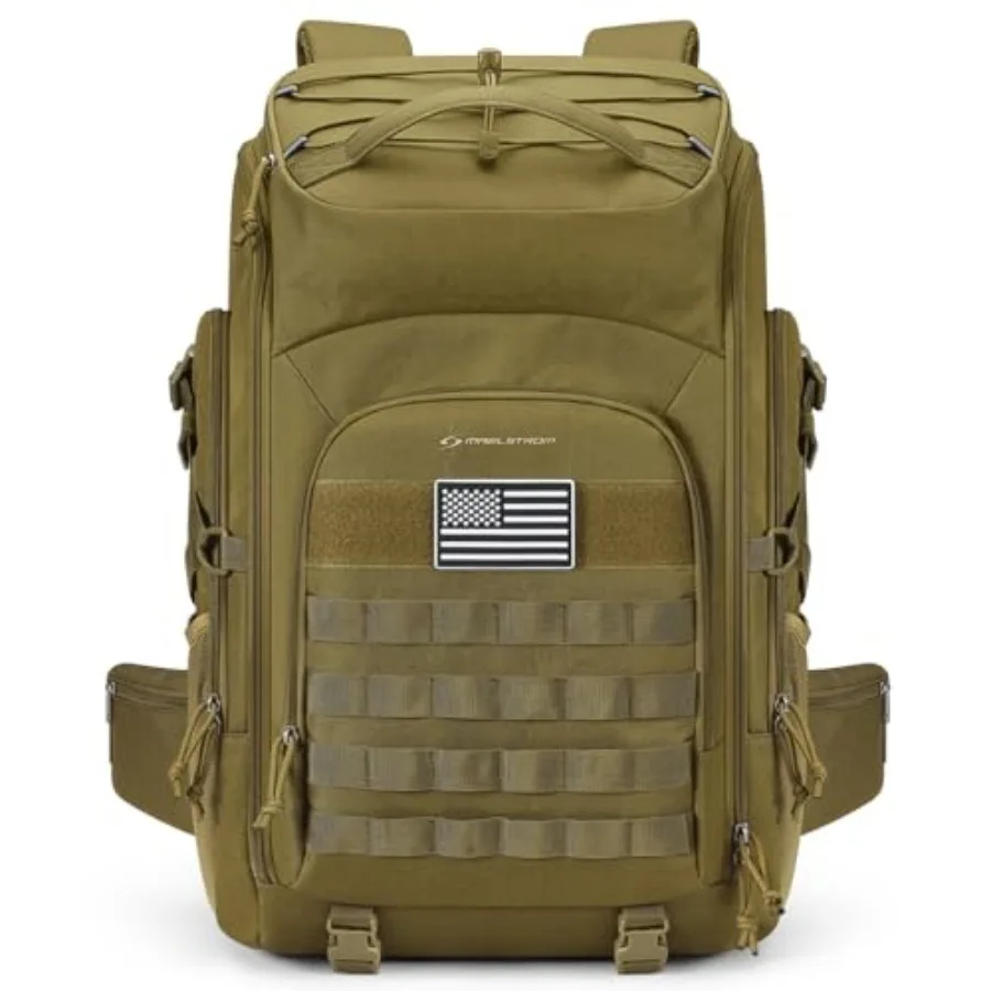 Tactical Backpack for Men, Water Resistant 40L Military Backpack, for Hiking, Camping, Gym with Molle System Khaki
Tactical Backpack for Men, Water Resistant 40L Military Backpack, for Hiking, Camping, Gym with Molle System Khaki