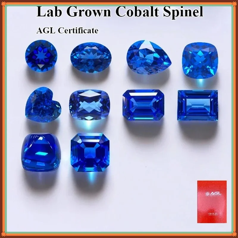 TOPLab Grown Cobalt Spinel Various Shape Loose Gemstone For Diy Ring Necklace Earrings Main Materials Selectable AGL Certificate
TOPLab Grown Cobalt Spinel Various Shape Loose Gemstone For Diy Ring Necklace Earrings Main Materials Selectable AGL Certificate