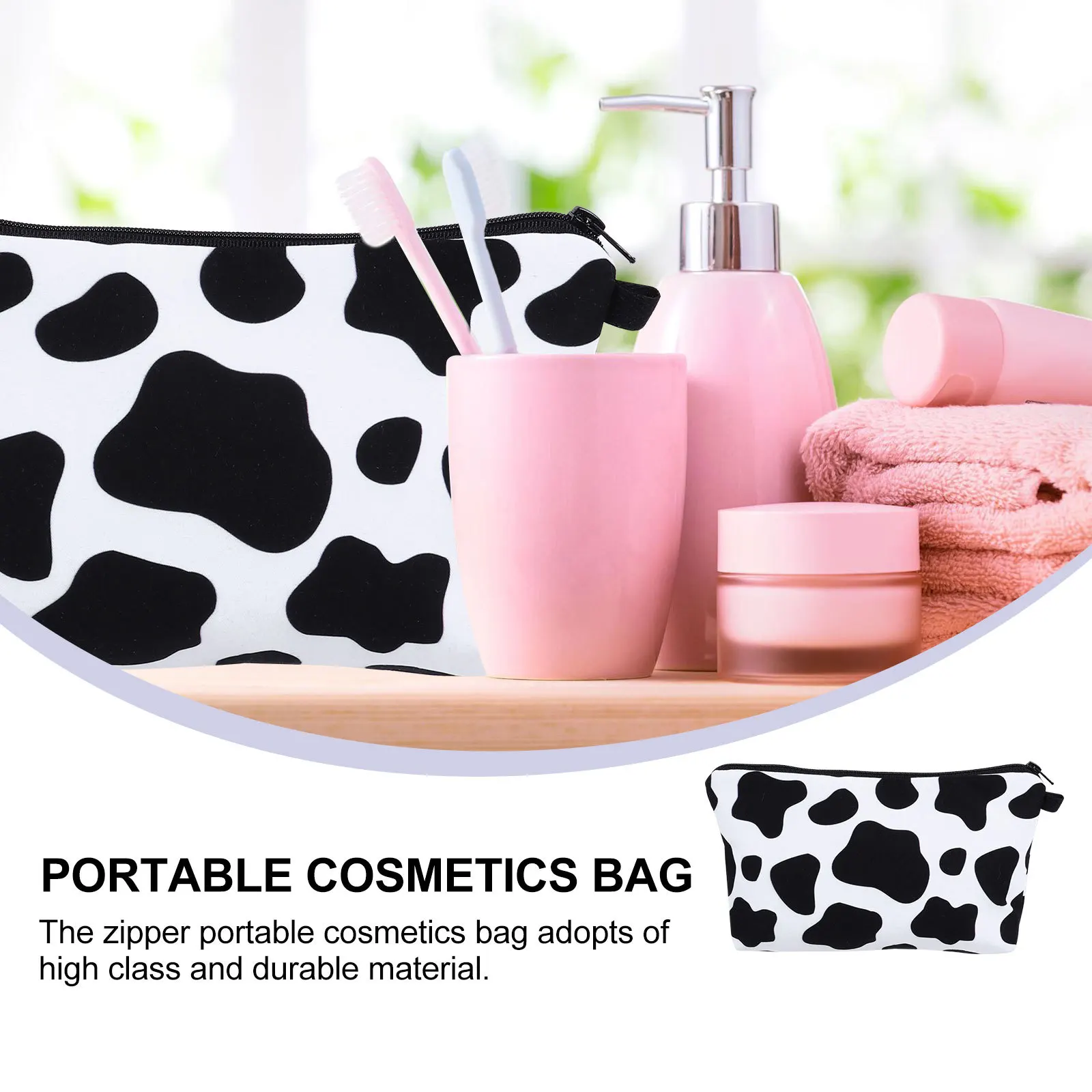Cow Print Pencil Case Premium Makeup Bag Compact Toiletry Pouch Portable Storage For Women Travel Decorative Wash Bag
Cow Print Pencil Case Premium Makeup Bag Compact Toiletry Pouch Portable Storage For Women Travel Decorative Wash Bag