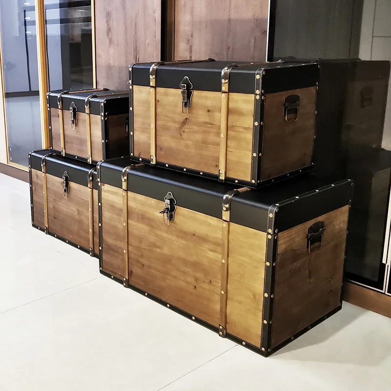 Solid Wood Box Storage Box Storage Box with Lock Decoration Props Photography Treasure Chest
Solid Wood Box Storage Box Storage Box with Lock Decoration Props Photography Treasure Chest