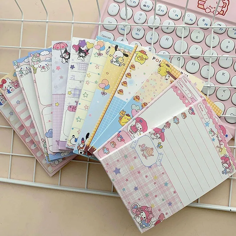12pcs Sanrio Hello Kitty Kuromi Cinnamoroll Cute Cartoon Non Sticky Memo Pad Student Stationery Student A7 Notepad Set Gifts
12pcs Sanrio Hello Kitty Kuromi Cinnamoroll Cute Cartoon Non Sticky Memo Pad Student Stationery Student A7 Notepad Set Gifts