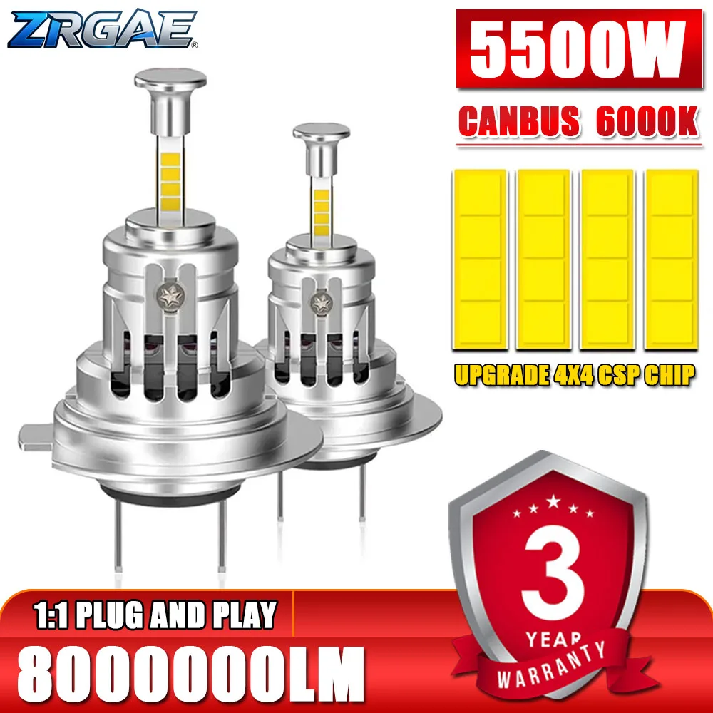 5500W 360 H7 LED Headlight Bulb Mini 1:1 Size Plug&Play CANbus 4 Side CSP Chip LED Car Headlamps Auto Diode 360 Turbo Lamp 12V
5500W 360 H7 LED Headlight Bulb Mini 1:1 Size Plug&Play CANbus 4 Side CSP Chip LED Car Headlamps Auto Diode 360 Turbo Lamp 12V