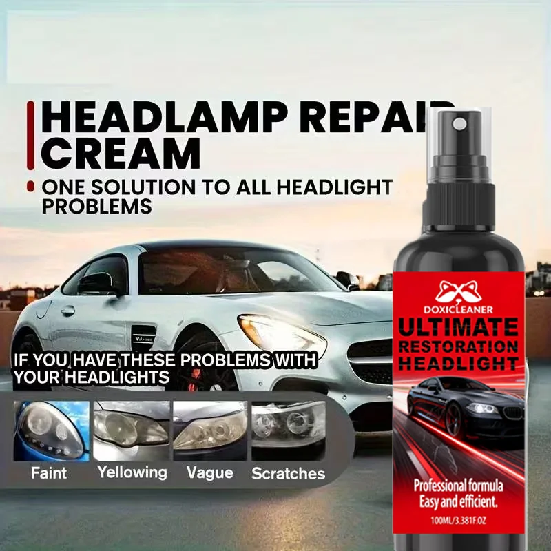 Professional car headlight repair paste - Easy-to-use car light maintenance kit, restore oxidized, yellowed, and blurry headligh
Professional car headlight repair paste - Easy-to-use car light maintenance kit, restore oxidized, yellowed, and blurry headligh