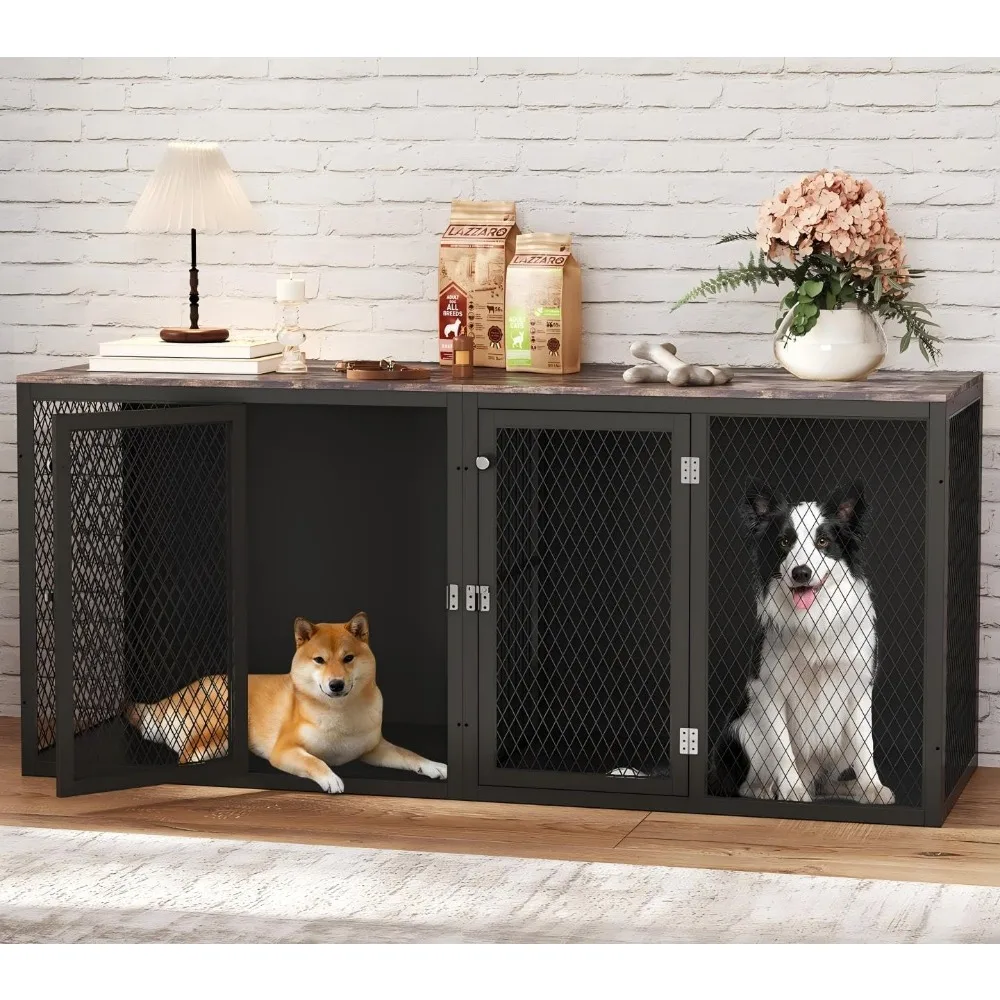 Very /Dog Kennel Furniture For 2 Dogs, Indoor Double Dog Cage For Small Medium Large Dog, Dog Crate With Divider And Double Door
Very /Dog Kennel Furniture For 2 Dogs, Indoor Double Dog Cage For Small Medium Large Dog, Dog Crate With Divider And Double Door