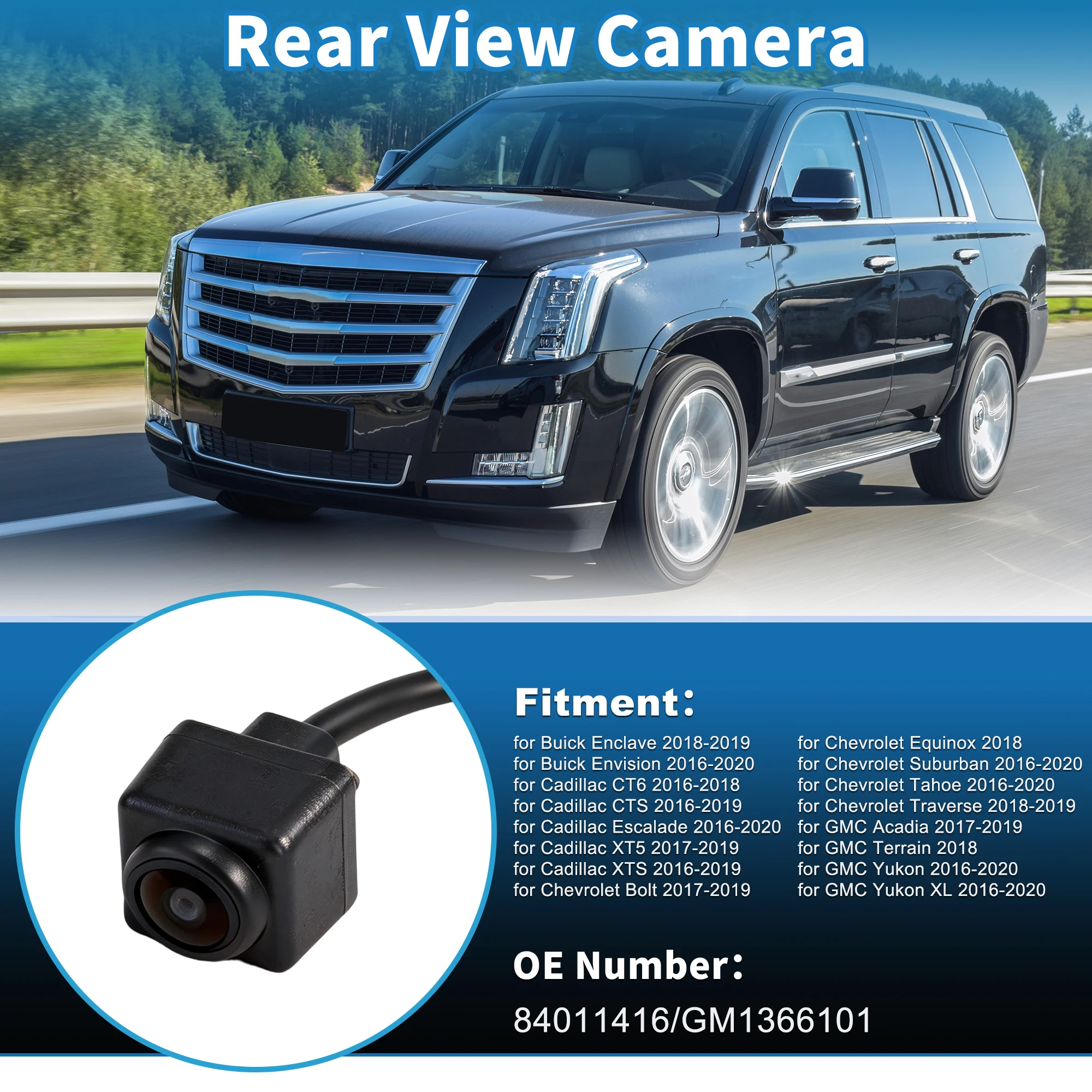 Камера заднего вида UXCELL для Cadillac Escalade 16-20 84011416
Камера заднего вида UXCELL для Cadillac Escalade 16-20 84011416