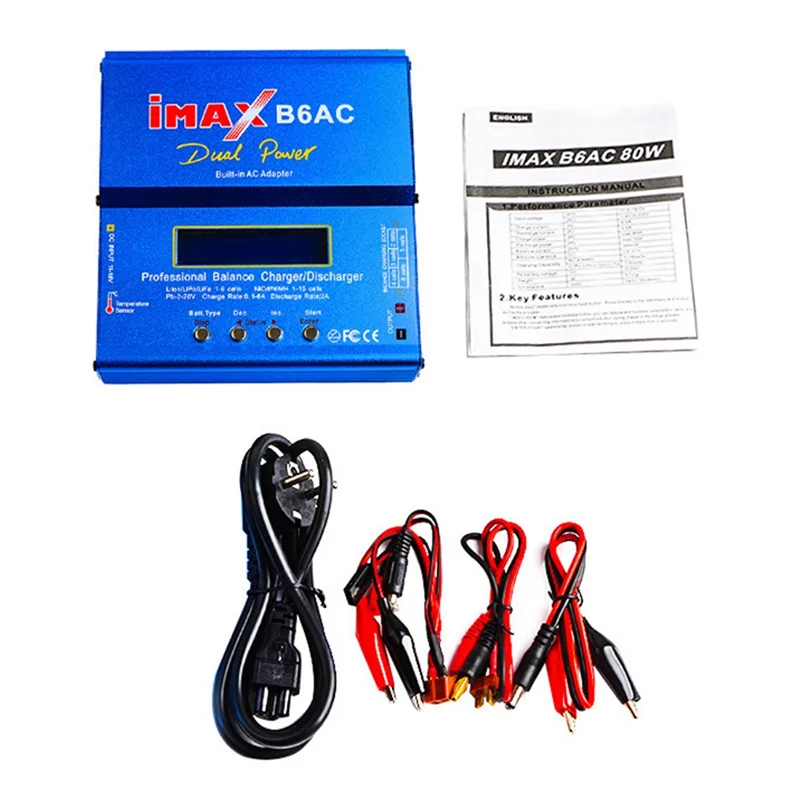 A41T For IMAX B6AC 80W Balance Charger 2-6S T-Plug Multifunction Intelligent Model Battery Charger EU Plug
A41T For IMAX B6AC 80W Balance Charger 2-6S T-Plug Multifunction Intelligent Model Battery Charger EU Plug