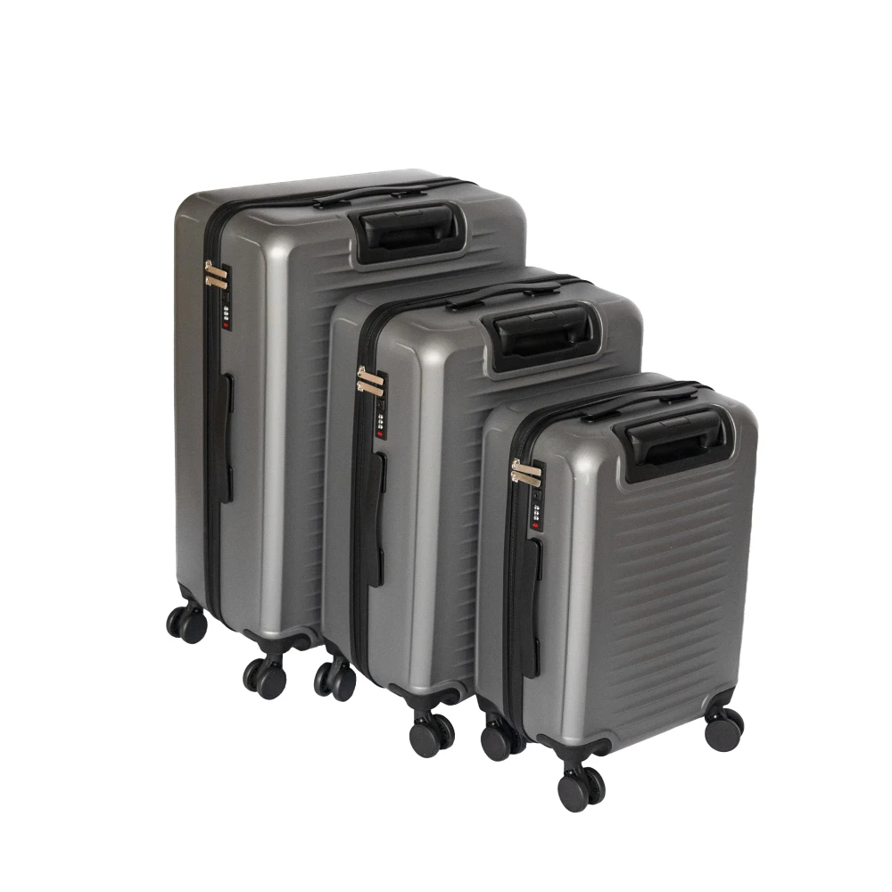 Новая модель 2026 года: Темно-серый легкий прочный чемодан-тележка с колесами-спиннерами
Новая модель 2026 года: Темно-серый легкий прочный чемодан-тележка с колесами-спиннерами