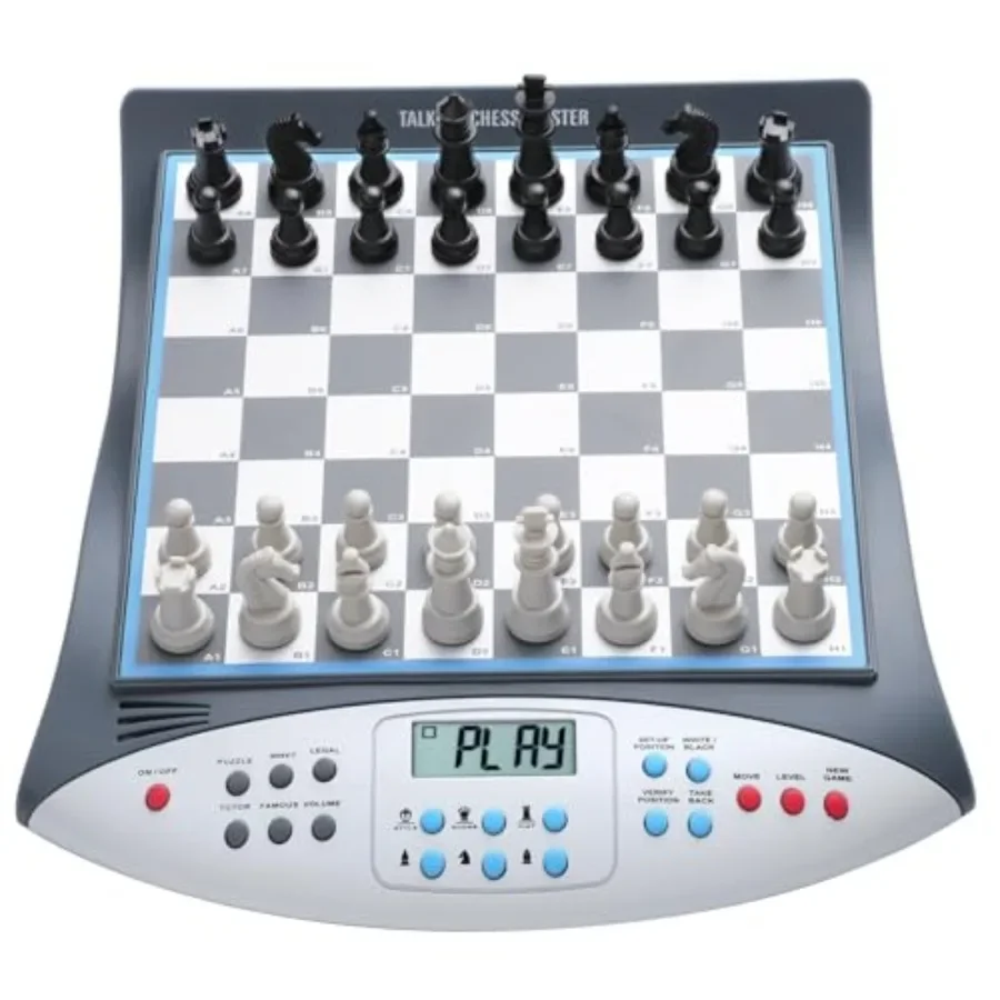 Electronic Chess Set for Home Classroom Use, ABS Plastic, Black with Blue LED, Voice Teaching System Magnetic Pieces for Beginn
Electronic Chess Set for Home Classroom Use, ABS Plastic, Black with Blue LED, Voice Teaching System Magnetic Pieces for Beginn