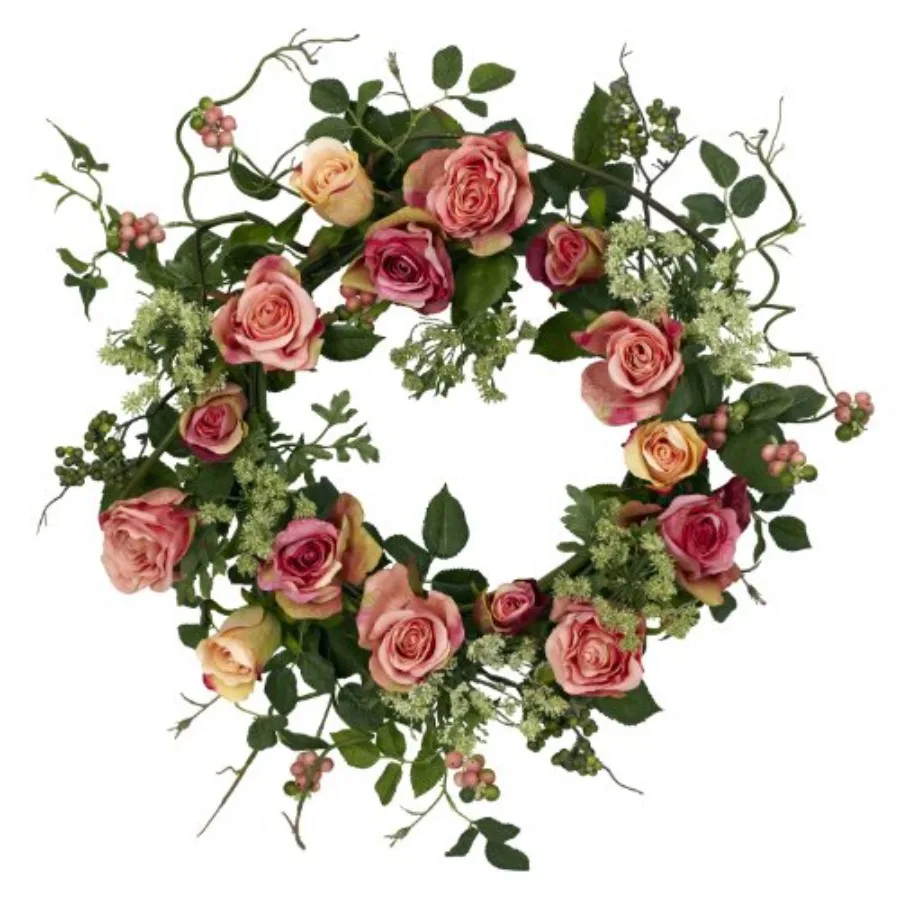 4802 Rose Wreath 20-Inch Peach 15" x 6" x 15"
4802 Rose Wreath 20-Inch Peach 15" x 6" x 15"