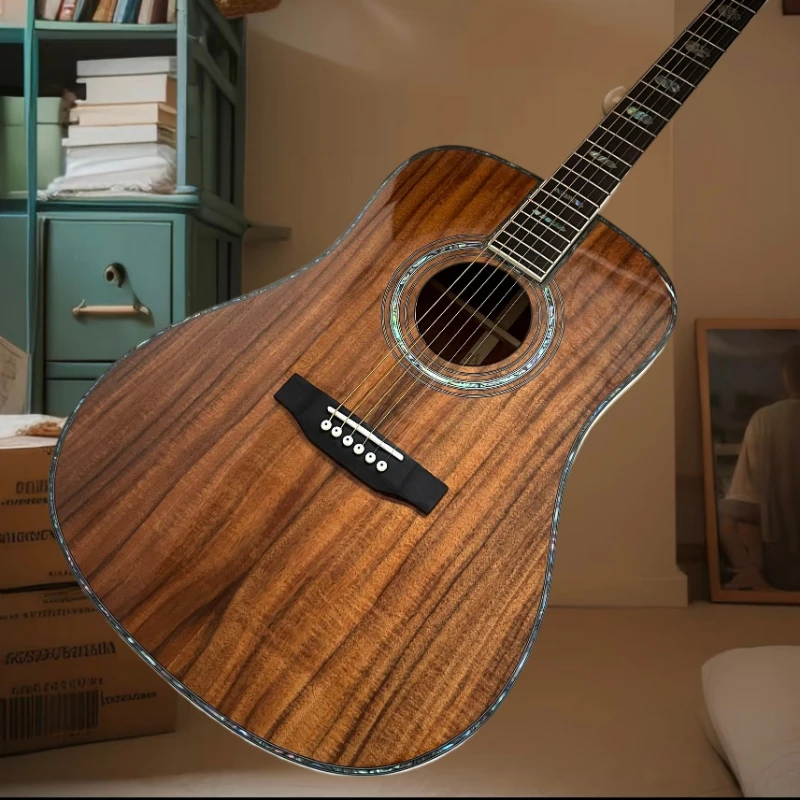 D45 Series KOA Body Acoustic Guitar Ebony Fingerboard Free Shipping Professional Guitarists
D45 Series KOA Body Acoustic Guitar Ebony Fingerboard Free Shipping Professional Guitarists
