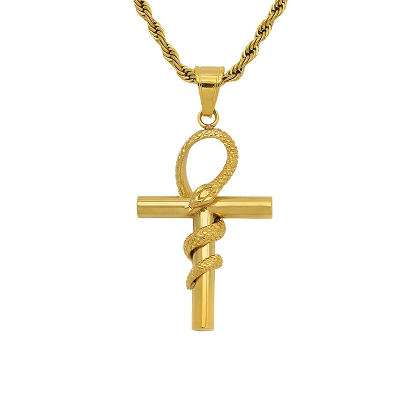 Hip Hop Bling Stainless Steel Snake Cross Pendants Necklaces for Men Rapper Jewelry Drop Shipping
Hip Hop Bling Stainless Steel Snake Cross Pendants Necklaces for Men Rapper Jewelry Drop Shipping