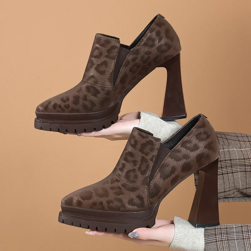 New Pointed Toe Deep Mouth Platform Sole Non-slip Wear-resistant Low-top Single Shoes Leopard Print High Heels
New Pointed Toe Deep Mouth Platform Sole Non-slip Wear-resistant Low-top Single Shoes Leopard Print High Heels