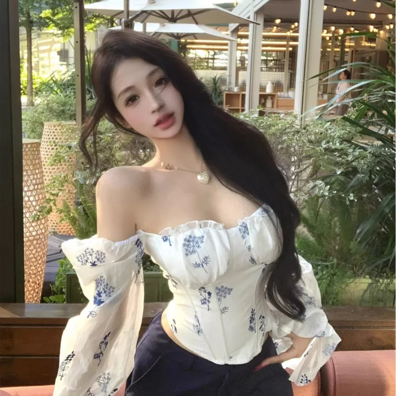 Осенняя женская рубашка с длинными рукавами и принтом на одно плечо, короткий топ из шифона с тонкой талией «рыбий кости», короткий топ Pure Desire
Осенняя женская рубашка с длинными рукавами и принтом на одно плечо, короткий топ из шифона с тонкой талией «рыбий кости», короткий топ Pure Desire