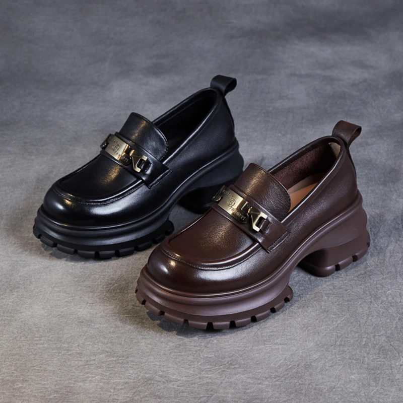 Women's Genuine Leather Slip On Loafers 2026 New Platform Thick Sole Comfort Casual Office Oxford Shoes
Women's Genuine Leather Slip On Loafers 2026 New Platform Thick Sole Comfort Casual Office Oxford Shoes